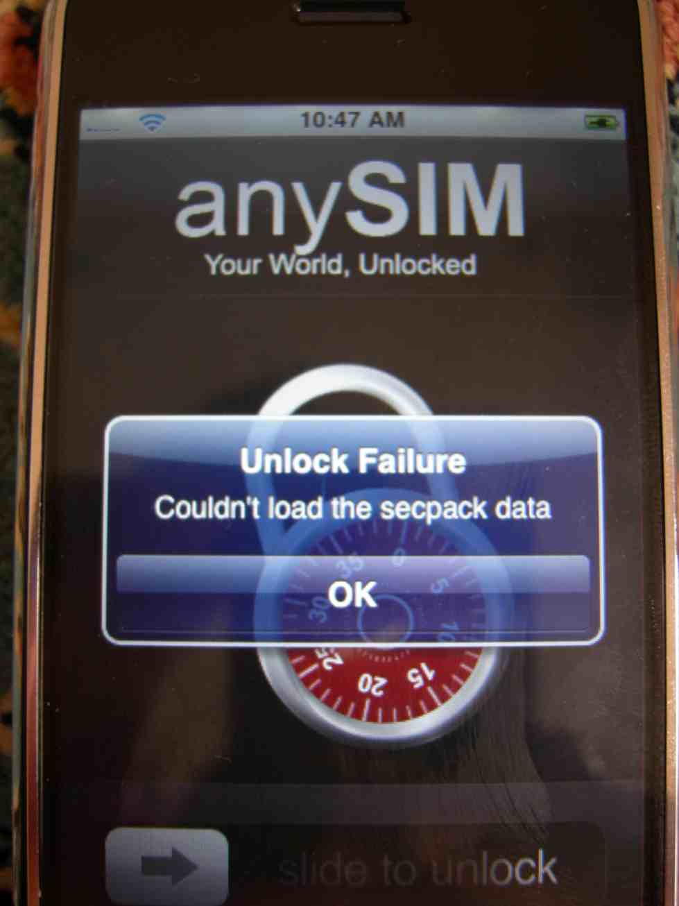 Unlock failed